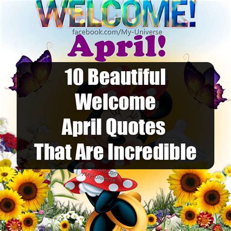 10 Beautiful Welcome April Quotes That Are Incredible
