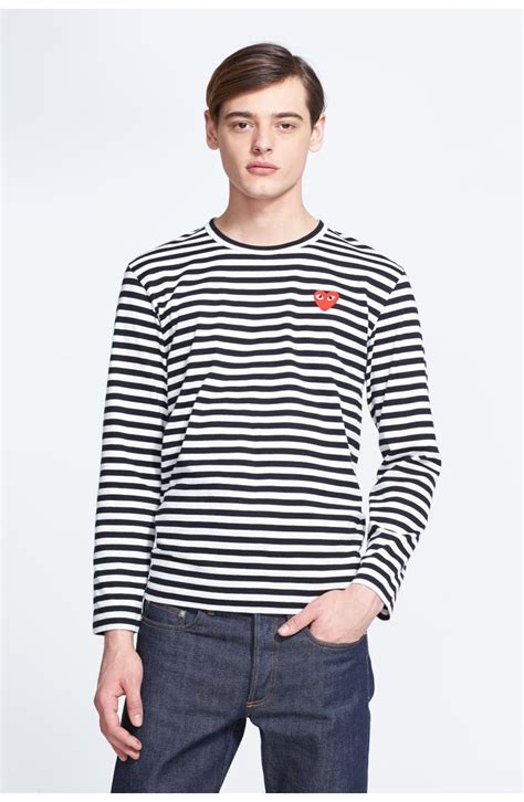 Comme Des Garçons Play Stripe Long Sleeve T Shirt Nordstrom