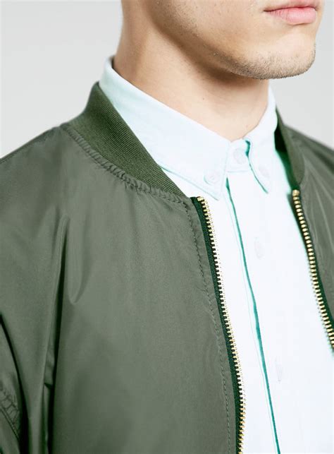 Topman Khaki Oversize Bomber Jacket 95 Topman Lookastic