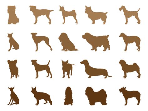 Dog Breeds Silhouettes Vector Art And Graphics