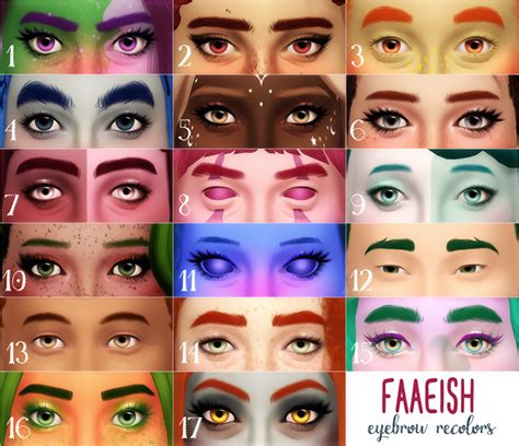 Best Maxis Match Eyebrows For The Sims 4 Male Female Fandomspot