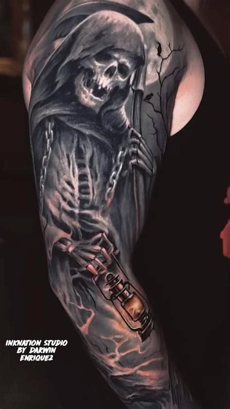 Pinterest Sleeve Tattoos Grim Reaper Tattoo Cool Tattoos