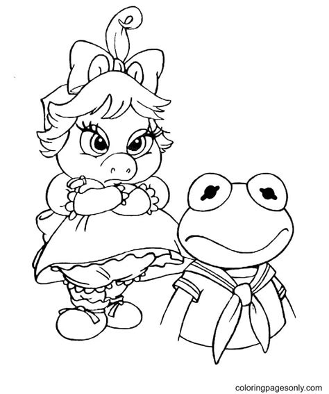 The Muppets Miss Piggy And Kermit Coloring Pages Images And Photos Finder