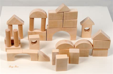 Wooden Blocks Montessori Building Blocks 34 Pieces Eco Friendly Blocks Montessori