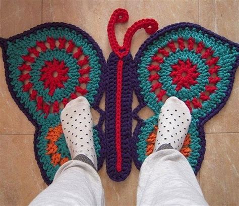 Crochet Butterfly Rug ⋆ Crochet Kingdom
