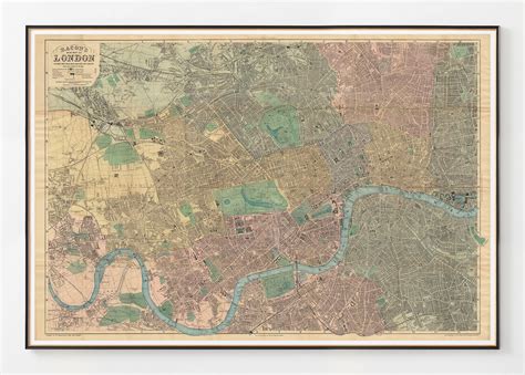 Gw Bacons 1890 New Map Of London Majesty Maps And Prints