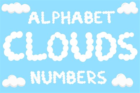 Fluffy Cloud Letters Numbers Alphabet Graphic By Squeebcreative
