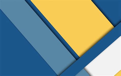 Blue Yellow Abstract Geometric Pattern Rectangles Material Desing
