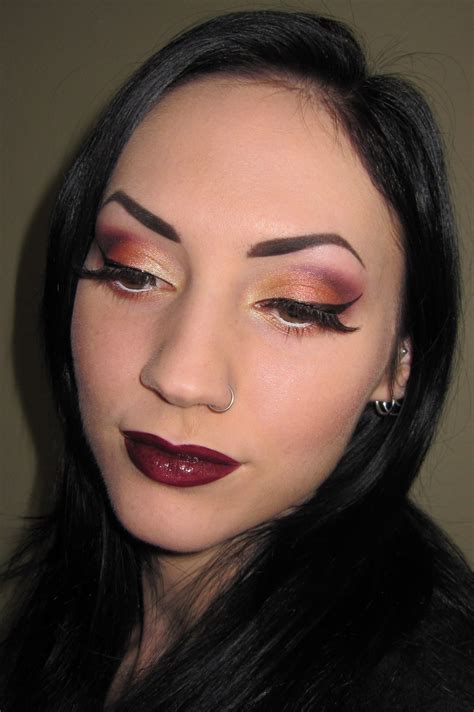 Glitter Is My Crack Gold Copper And Purple Fall Look With Stars Makeup Haven