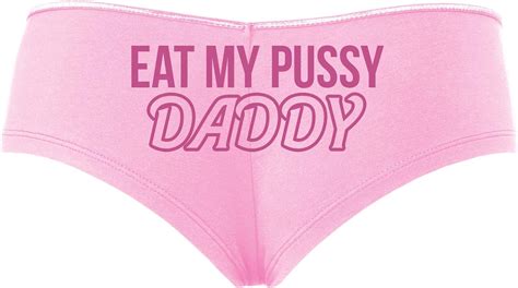 Knaughty Knickers Eat My Pussy Daddy Oral Sex Lick Me Baby Pink Slutty