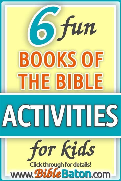 6 Fun Activities For Learning The Books Of The Bible Biblebaton