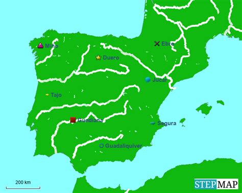 Stepmap Rios De España Landkarte Für Spain