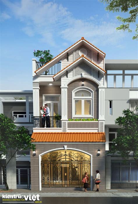 Thiết Kế Nhà 1 Trệt 1 Lầu 5mx15m Kiến Trúc Việt Trong 2023 Home