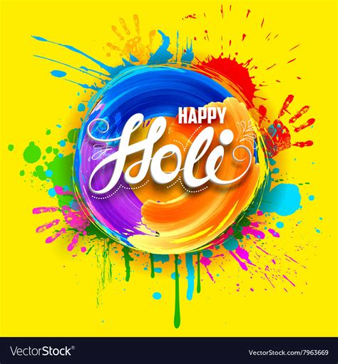 Happy Holi Background Royalty Free Vector Image