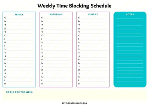 17 Printable Time Blocking Templates Updated For 2022 Sport
