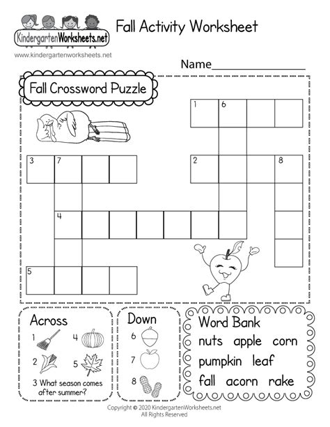 34 Crossword Puzzles For Kids Tree Valley Academy Worksheets Library