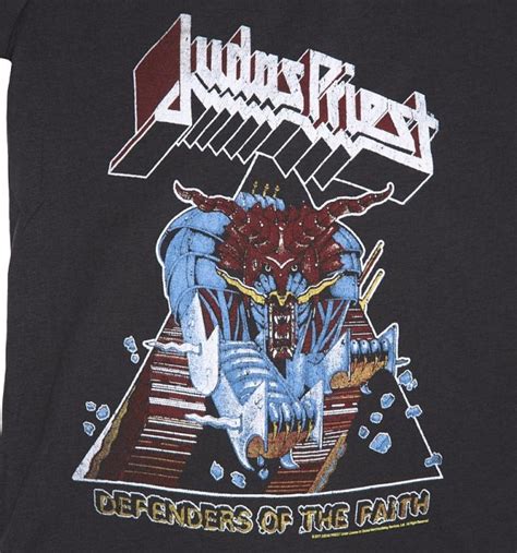 Womens Charcoal Judas Priest Defenders Of The Faith T Shirt From Amplified