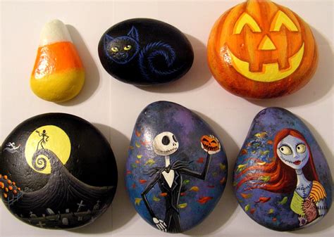 Halloween Rock Painting Design Ideas ~ Easy Arts And