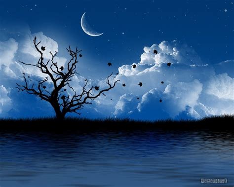 Moon Silent At Its Best Nature Wallpaper Artistic