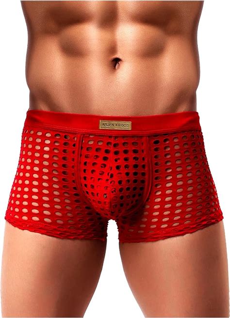 Arjen Kroos Mens Sexy Mesh Boxer Briefs Shorts Hipsters Trunk