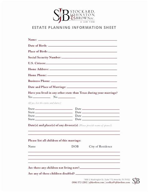 Estate Planning Worksheet Template New Best Estate Planning Worksheet Template Printable Math