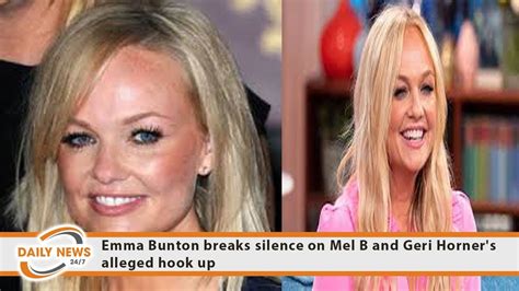 emma bunton breaks silence on mel b and geri horner s alleged hook up youtube