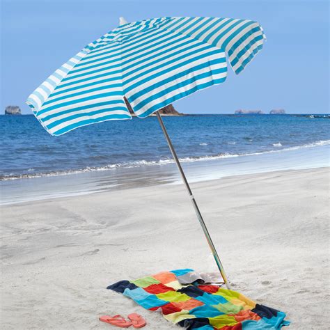 Destinationgear 6 Ft Aluminum Cabana Stripe Beach Umbrella Beach