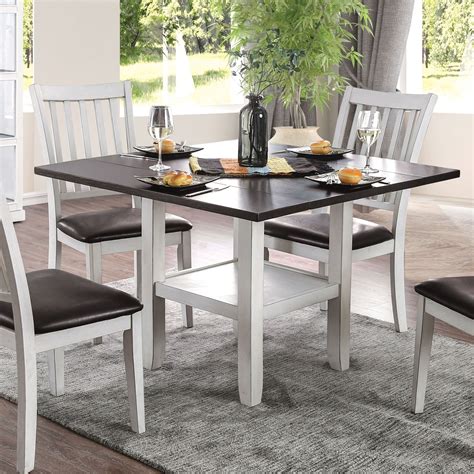 The Gray Barn Doolittle Farmhouse Espresso and White Expandable Dining ...