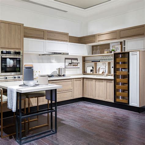 If you select this white woodgrain look for your replacement cabinet doors, get ready to work with contrasts. OPPEIN Kitchen in africa » White & Wood Grain Thermofoil U ...