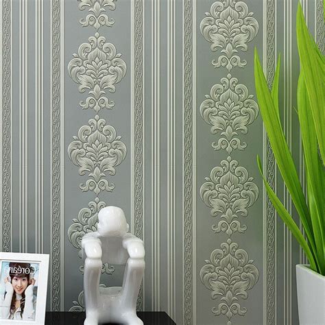 Beibehang Simple European Style Vertical Nonwoven Wallpaper Bedroom