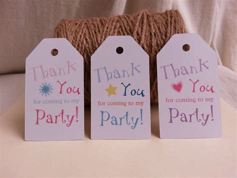 Free Printable Thank You For Coming To My Party Labels Printable
