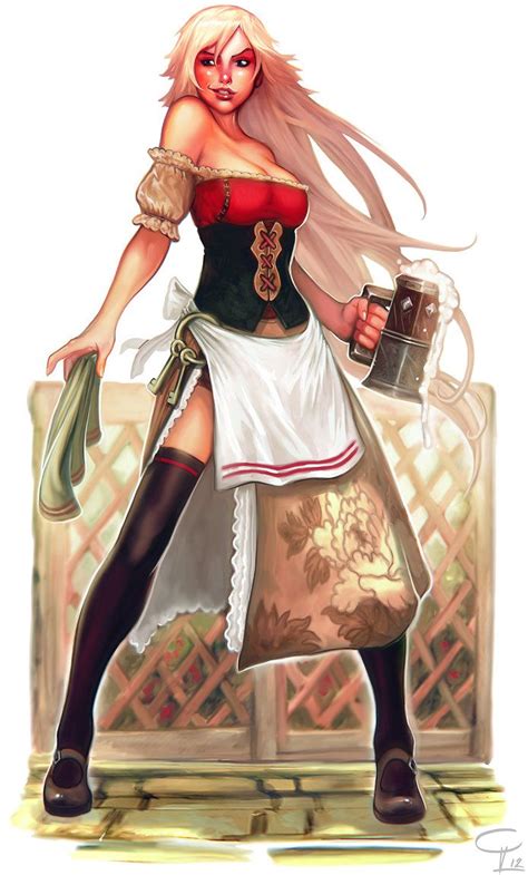 Pzo1124 Npc Codex Barmaid By Corbella On Deviantart Roleplay