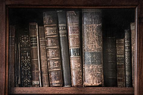 Old Books On The Shelf Th Century Library Photograph By Gary Heller