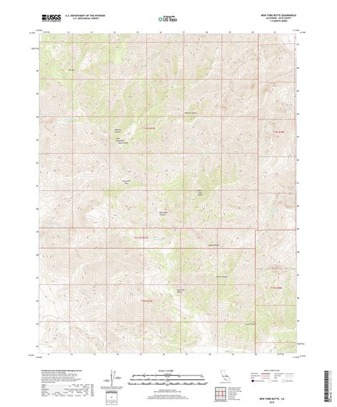 Mytopo New York Butte California Usgs Quad Topo Map