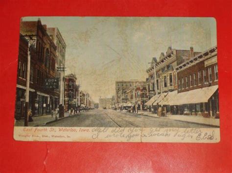 Zn799 Vintage 1907 Postcard East Fourth Street Waterloo Iowa Ebay