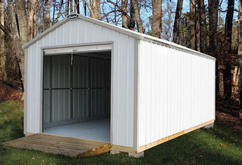 12x20 Pilot Steel Frame Metal Sided Storage Shed Fully Constructed