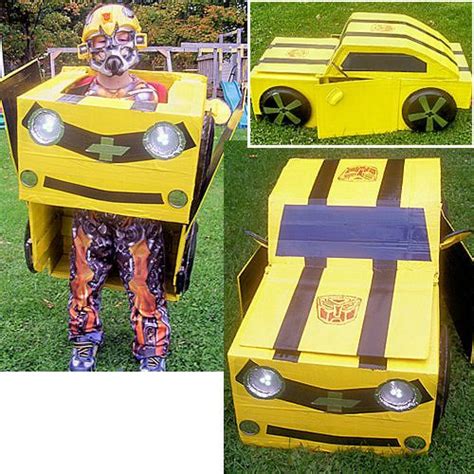 Cardboard Bumblebee That Actually Transforms Box Costumes