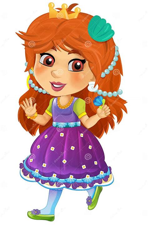 Cartoon Fairy Tale Character Ef Princess Isolated Illustration For