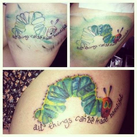 Caterpillar to butterfly process tattoo. Love it (With images) | Caterpillar tattoo