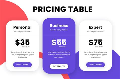 Pricing Tables Templates And Themes Creative Market