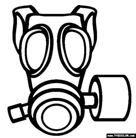 Gas Mask Coloring Pages To Print Coloring Pages