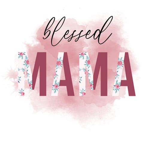 Blessed Mama Svg Design Pink