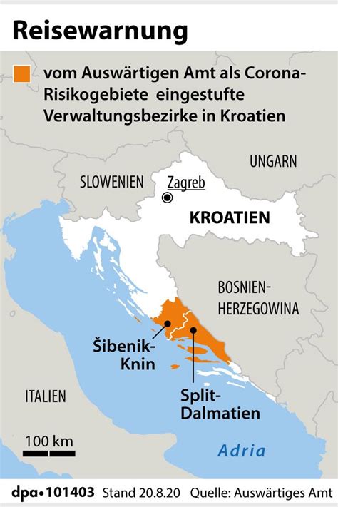 Eine frei zugängliche karte zeigt die betroffenen gebiete. Robert-Koch-Institut stuft Teile Kroatiens als Corona ...