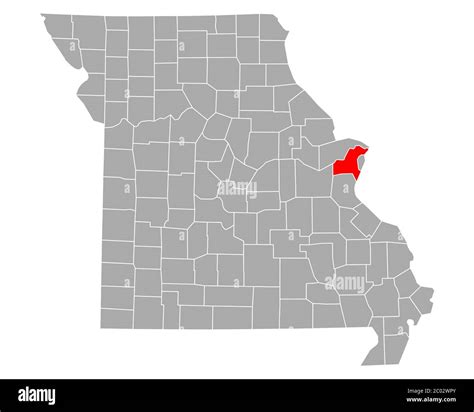 Map Of St Louis County In Missouri Stock Photo Alamy