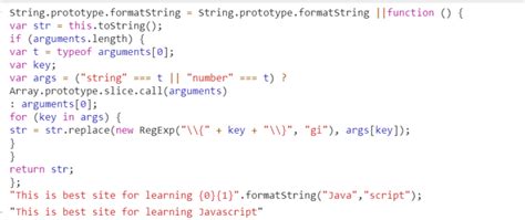 Format String Javascript Geekstutorials