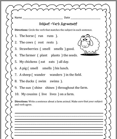 3rd Grade Verb Worksheet For Fun Printable Worksheets