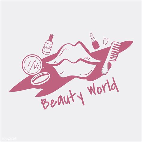 Beauty World Makeup Shop Logo Vector Free Image By Rawpixel Com