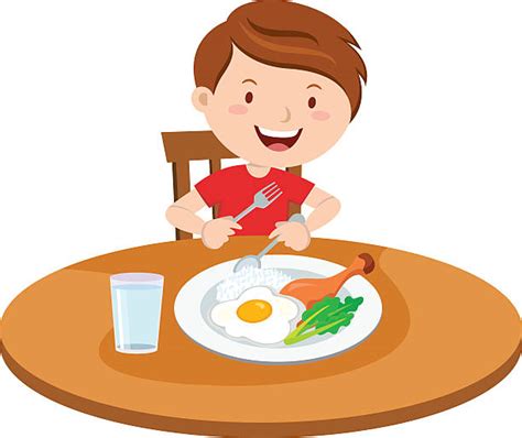 Child Eating Illustrations Royalty Free Vector Graphics And Clip Art