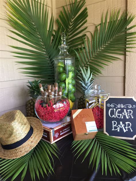 Diy Cigar Bar Havana Nights Cuban Themed Birthday Party Assorted Cigars