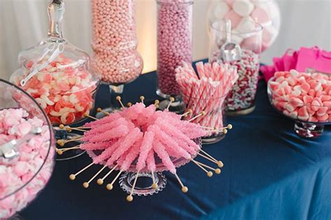 cayucos wedding from we heart photography candy bar wedding bridal shower candy favors pink